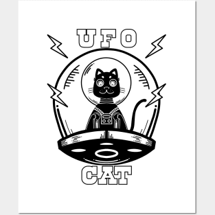 ufo cat Posters and Art